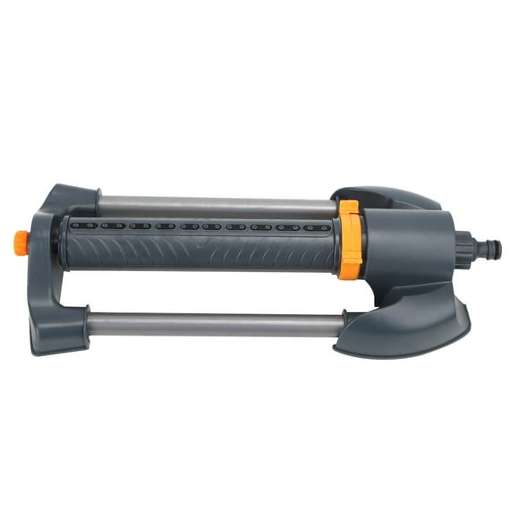 20?Hole Garden Sprinkler Metal Base Lawn Rotating Oscillating Sprinkler Adjustable Spray Angle