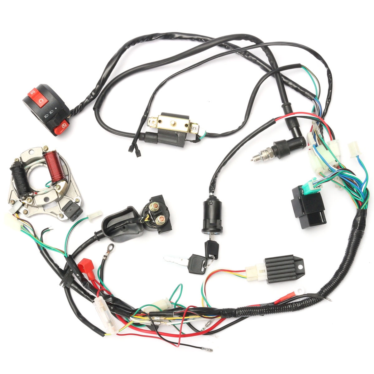 1 Set 50 70 90 110CC CDI Wire Harness Assembly Wiring Kit ATV Electric Start QUAD (Only Fit For 2 Stroke) - Walmart.com