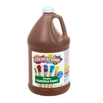 Colorations Paraben-Free Simply Washable Tempera Paint- Brown, 1 Gallon