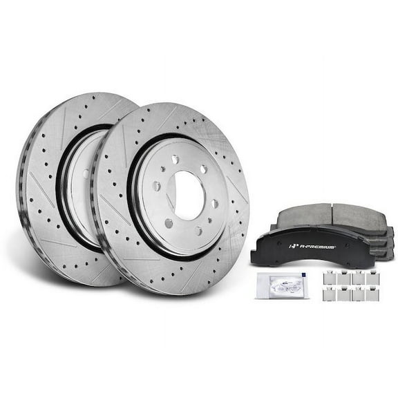 Front Brake Pad and Rotor Kit 6 - Compatible with 2010 - 2020 Ford F-150 2011 2012 2013 2014 2015 2016 2017 2018 2019