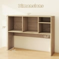 thumbnail image 2 of CRXX Desktop Bookshelf, Countertop Storage Hutch with 4 Shelves for Computer Desk, Dressing Tabletop Display Rack, Multipurpose Desk Hutch Storage Organizer for Home Office Dorm, Natural, 2 of 9
