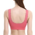 thumbnail image 3 of Women’s Wirefree Full Coverage Bra Solid Color New Cross Side Buckle Pullover Push Up Bras Plus Size Lace Bralette, 3 of 7