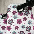 thumbnail image 3 of Ambesonne Floral Grommet Curtain, Florets Buds Girls, 50" x 84", Magenta Grey Pale Blue, 3 of 6