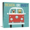 thumbnail image 1 of Global Gallery's 'Beach Bums Bus' By Michael Mullan Stretched Canvas Wall Art, 1 of 4