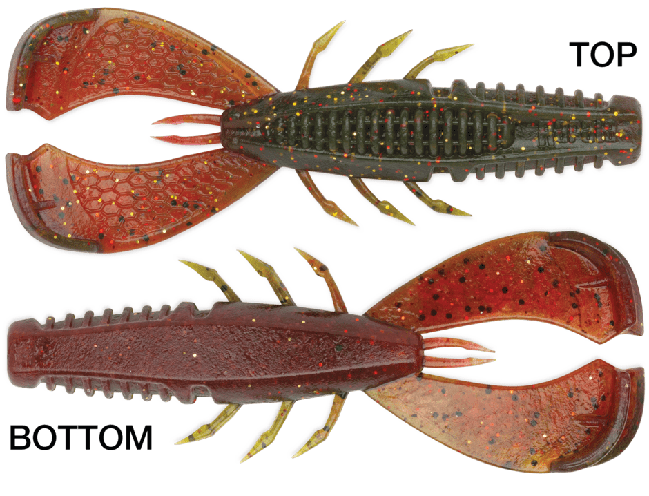 Rapala CCCLC35CICW CrushCity Cleanup Craw, 3 1/2", 7 par paquet, Chili Craw La collation ultime pour le bar