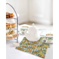 thumbnail image 4 of Orange Lemons Kitchen Dish Towels for Drying Dishes Set of 2, Summer Botanical Checkered Farmhouse Waffle Weave Microfiber Hand Tea Bathroom Towels Quick Dry & Absorbent Towel 12x12, 4 of 7