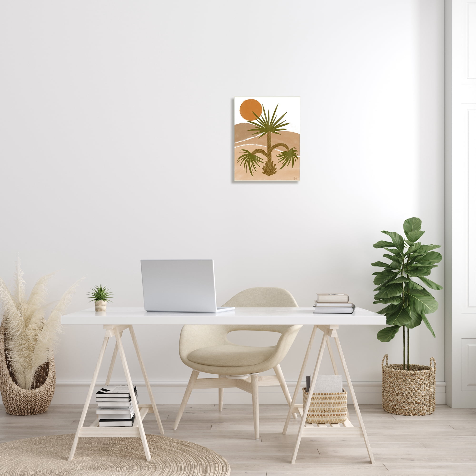 Stupell Indtries Tropical Desert Palm Warm Bold Sunny Canyon,13 x 19,Design by Birch&Ink