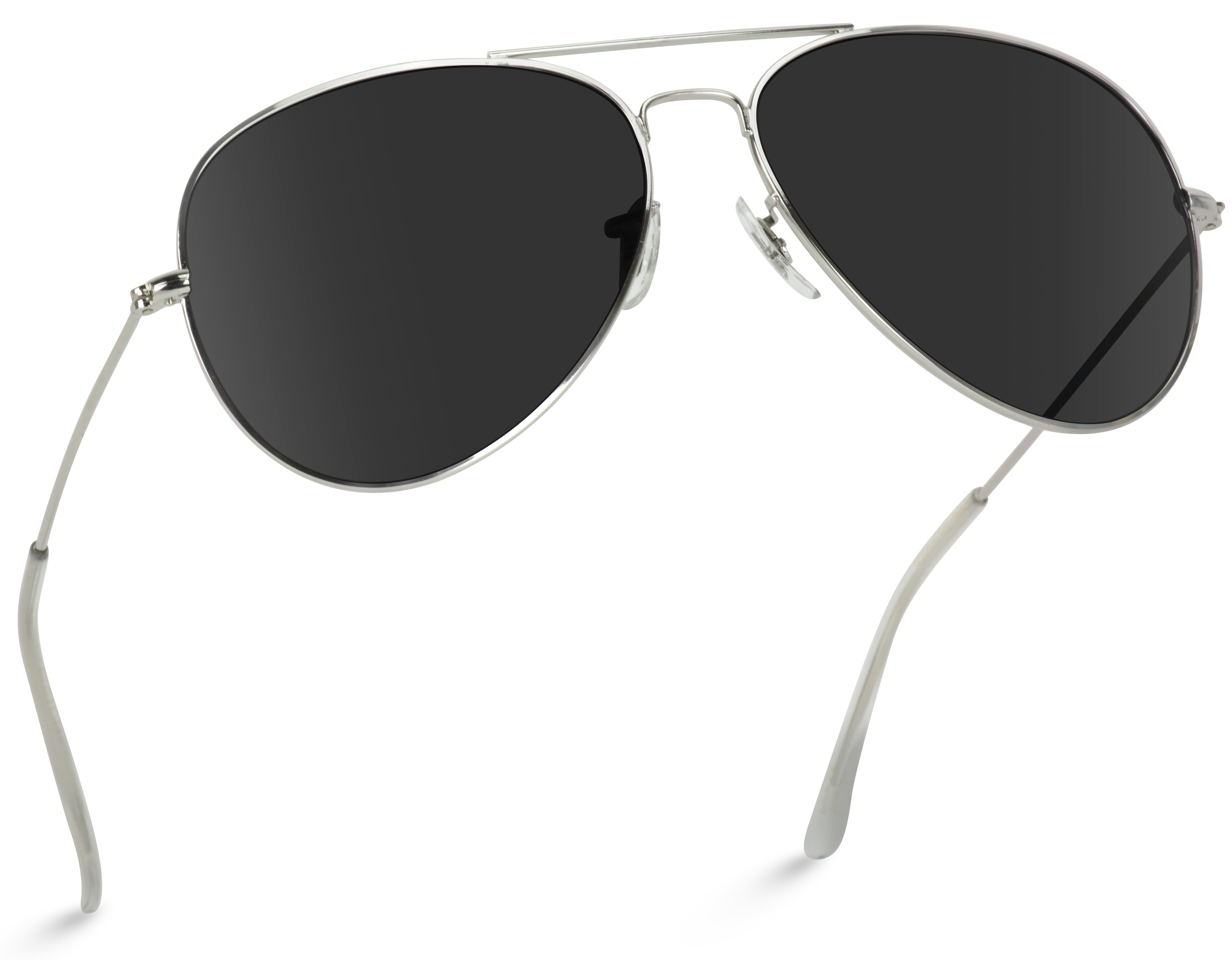 Wholesale Lot 12 Pair Aviator Sunglasses Silver or Black Frame Smoked Lenses