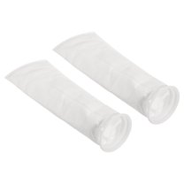 Uxcell 4'' Ring Filter Socks 50 Micron Pool Skimmer Basket, White 2 Pack