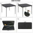 thumbnail image 3 of REDCAMP 34" Square Folding Card Table with Resin Top, Portable Fold in Half Small Card Tables with Collapsible Legs for Adults Indoor Outdoor Use, Black, 3 of 9