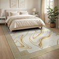 thumbnail image 3 of ODIKA 8'x10' Washable Area Rug Durable, Non-Slip Greek Border Mosaic Designer Sculptures Cream Sconces Abstract Key Refined for Living Room, Under Sectional, Family, 3 of 7
