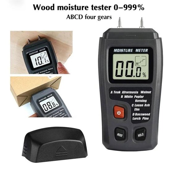 FurNest Wood Moisture Meters Pin Type LCD Digital Tester Timber Humidity Test