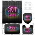 thumbnail image 4 of Black Spellbook Shower Curtain Set Home Bathroom Set with Shower Curtain and Rugs and Accessories Bathroom Decor Curtain with 12 Hooks, 4 of 6
