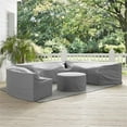 thumbnail image 2 of Bowery Hill 4Pc Vinyl Curved Sectional Sofa Cover Set in Gray, 2 of 8