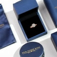 thumbnail image 4 of Gem Stone King Halo CZ Simulated Diamond Solitaire with Accent Stone Engagement Ring for Women Available in Size 6, 7, 8, 4 of 4