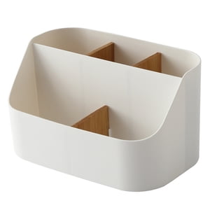 Desk Organizer and Stationery Storage Box Multi-Compartment Pen Holder Supply Caddy Removable Dividers for Easy Cleaning Home Office and Student Desk Accessory