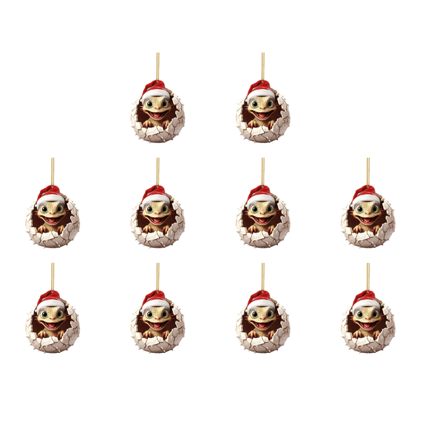 10uds. Colgantes de huevo de dragón de Navidad Tema del festival Adorno de dragón Suministros para fiestas (E)