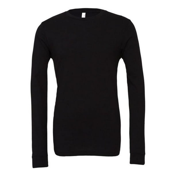Bella + Canvas - Camiseta de Jersey para Adultos Unisex (Negro)