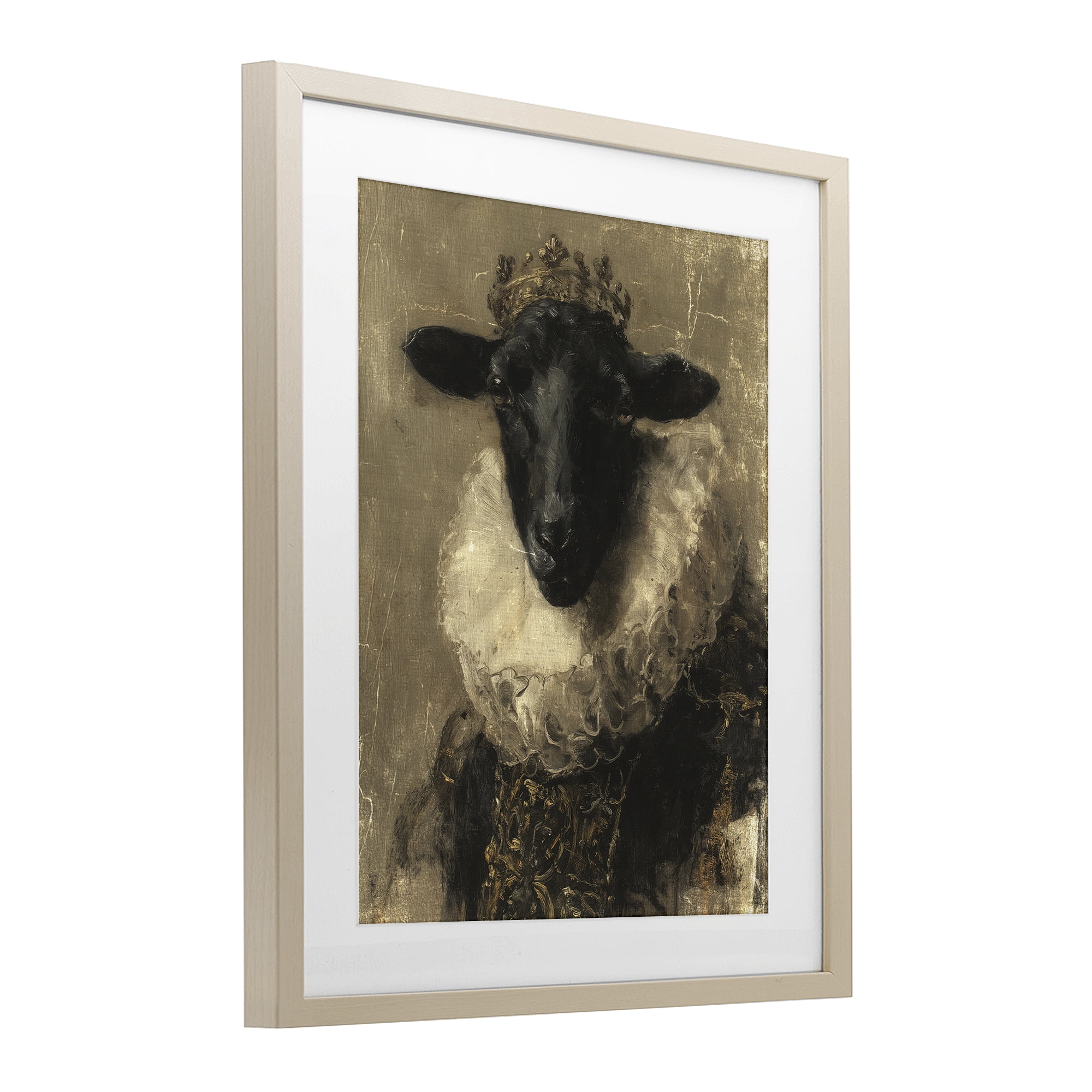 Stupell Industries Noble Ram Portrait Birch Framed Print Under Glass, design by Svetlana Aleynikova