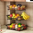 thumbnail image 2 of Cesta de Fruta de Metal de 3 Niveles, Cesta de Almacenamiento de Frutas de 3 Niveles con Asa, Frutero de Cocina para Almacenar Verduras y Frutas, 2 of 6
