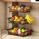 thumbnail image 2 of Cesta de Fruta de Metal de 3 Niveles, Cesta de Almacenamiento de Frutas de 3 Niveles con Asa, Frutero de Cocina para Almacenar Verduras y Frutas, 2 of 6
