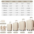 thumbnail image 6 of Luggage Sets 6 Piece Hardshell Expandable Suitcases with Spinner Wheels TSA Lock,Lightweight ABS Travel Carry on Suitcase Set for Women,Cream and Brown, 6 of 6