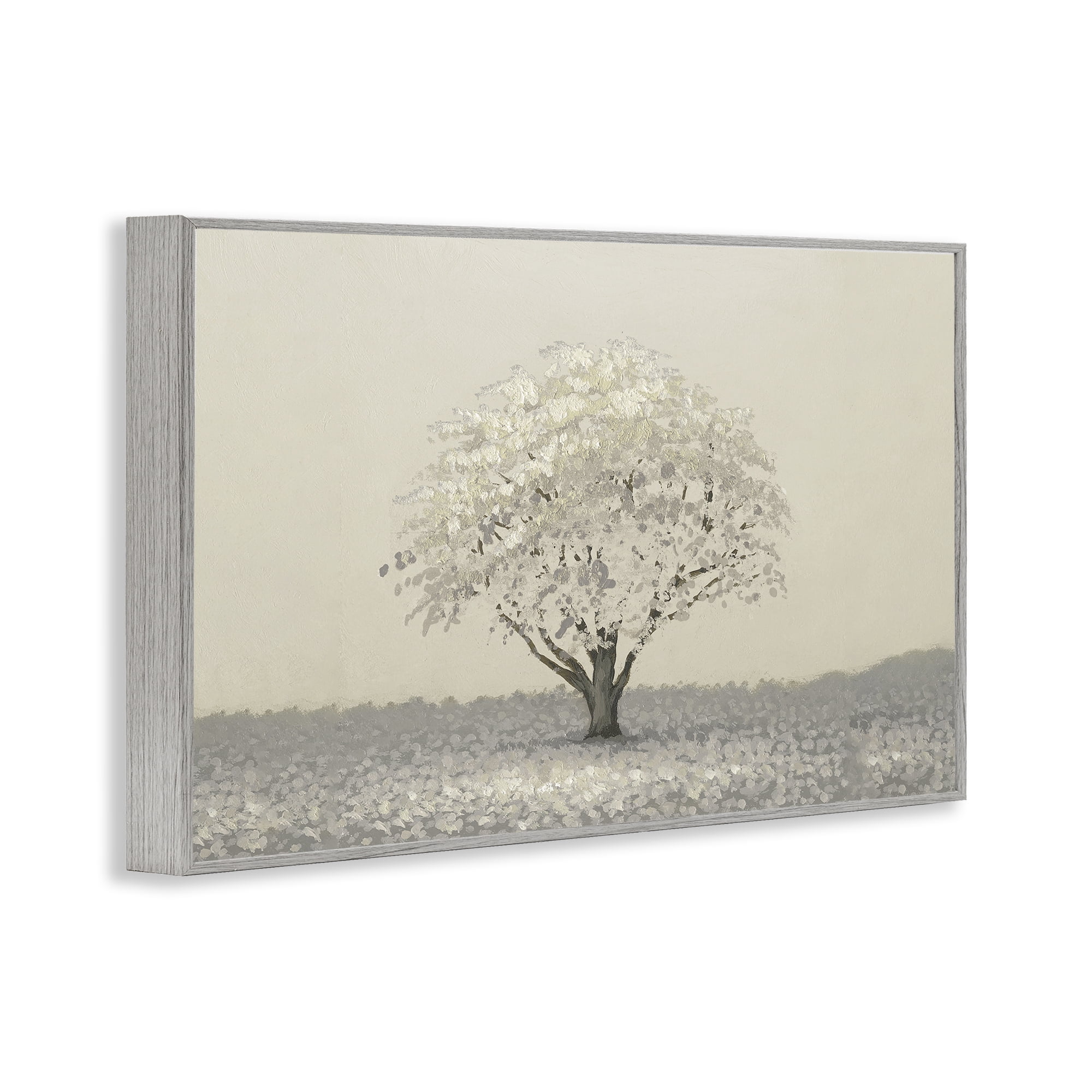 Stupell Industries Neutral Radiance Tree Gray Framed Giclee Art, design by Michael Marcon