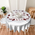 thumbnail image 4 of Christmas Table Cloth Round Table Cover Wrinkle Resistant Waterproof Tablecloth 60 Inch Washable for Kitchen Party Picnic, 4 of 6
