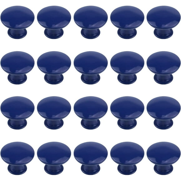 EcoNesxp 20 Pack 30mm Navy Blue Round Cabinet Handles Kitchen Cabinet Handles Dresser Handles 30mm 20 Pack