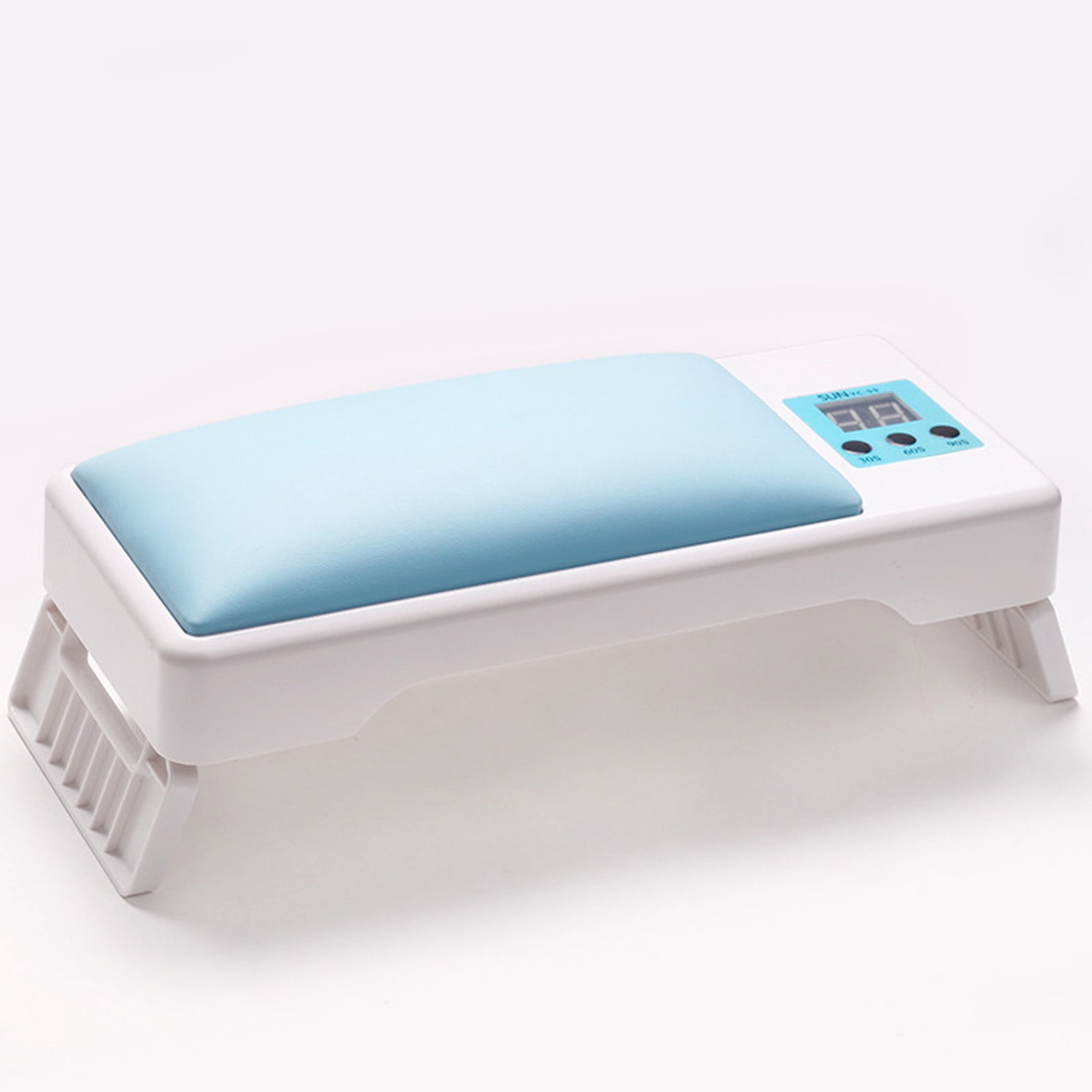 dianhelloya UV Nail Lamp Dual Light Source High Power Plug-and-Play Timing Function Hand Pillow Design Cure Nail Gel ABS 2-in-1 72W UV Nail Polish Dryer Lamp for Women Pink EU Plug