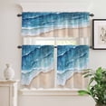 thumbnail image 6 of Abstract Marble Texture Curtain Valances Set Grey Shinny Gold Gradient Art Kitchen Curtains 24&nbsp;inch Length Rod Pocket Valance and Tiers 3 Piece Set Small Bedroom Bathroom Laundry Decor, 6 of 9