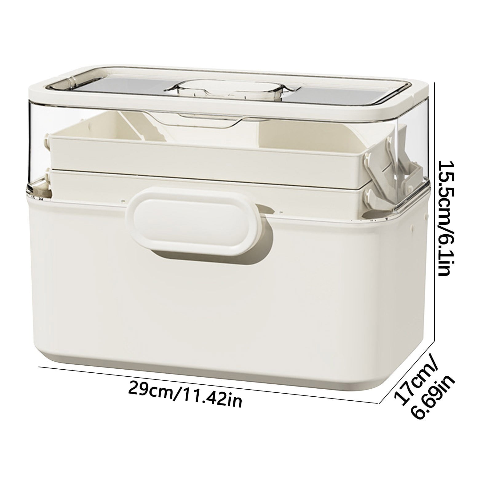 Multi Layer Medicine Storage Box, Transparent Large Capacity Organizer, Household Pill Container for Bathroom Cabinet