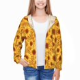 thumbnail image 3 of Xecao Vintage Leopard Print Sunflower Print Fishing Shirts for teenager Long Sleeve UV Sun Protection Hoodie with Zipper Outdoor Hiking Shirts-Large, 3 of 7