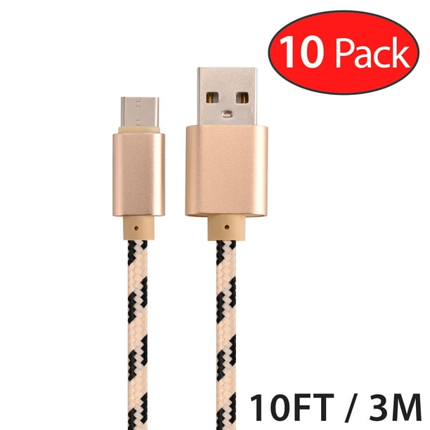 10 Pack 3.5mm Auxiliary Cord 3FT Male Male Stereo Audio For Android Samsung Galaxy S9 iPhone X