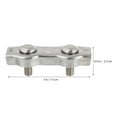 thumbnail image 6 of TAILTOSS 4Pcs Steel Wire Clip for Wire Rope Flat Bolt Structure Silver Securing Loads, 6 of 7