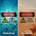thumbnail image 6 of (2 Pack) Electrocution Hazard Crane OSHA Danger Sign 10 Inch X 7 Inch Indoor / Outdoor Rust-Free Aluminum Metal Signs for Workplace, Workshop, and Construction Site, Made in the USA, 6 of 8
