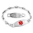 thumbnail image 1 of MedicEngraved Stainless Steel Custom Medical Alert Bracelet - 6mm Infinity Link, 1 of 7