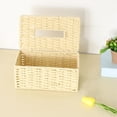 thumbnail image 5 of Rattan Tissue Box, Vintage Napkin Holder, Case Clutter Storage Container Cover, Living Room Desk Decoration (Beige), 5 of 5