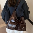 thumbnail image 2 of Bolso de hombro para mujer de piel sintética con múltiples bolsillos, bolso de mano para el trabajo y actividades al aire libre. Caqui, 2 of 9