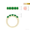 thumbnail image 5 of ANGARA Natural Shared Prong Set Half Eternity 1.65 ct Emerald Wedding Band in 14K Yellow Gold for Women (Size-4.5mm) | May Birthstone, Anniversary, Jewelry Gift for Women | Natural Emerald Ring, 5 of 9