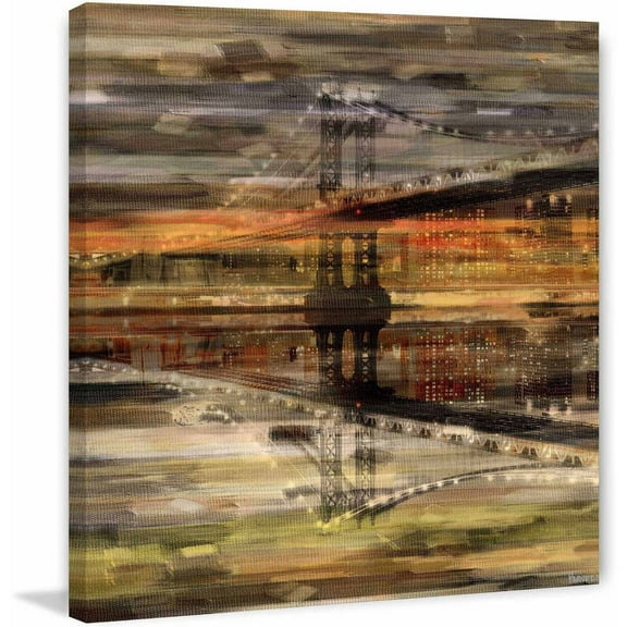 Parvez Taj "Night Bridge" Print on Canvas