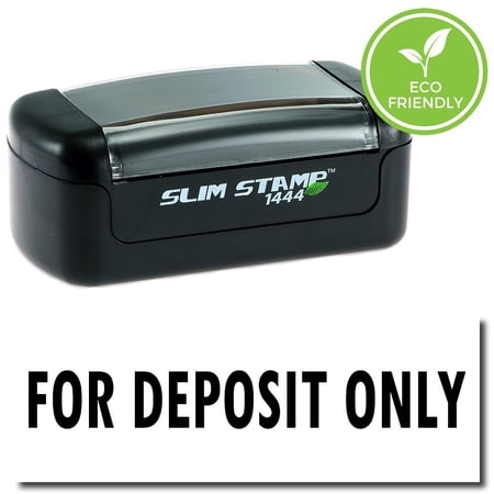 Slim Pre-Inked For Deposit Only Stamp with Black Ink
