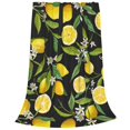 thumbnail image 2 of Fuzoiu Lemon Fruits Flowers Leaves Print Ultra-Soft Micro Fleece Blanket,All Seasons Flannel Throw, Lightweight Blanket for Bed, Sofa, Couch, Movie Night, Camping, and Travel-60"x50", 2 of 7