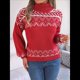 thumbnail image 4 of Suéteres para Mujer, Jerseys Casuales de Larga, Suéteres Cálidos, Tops de Punto Peludo, Suéter Grueso de Gran Tamaño. Rojo S, 4 of 10