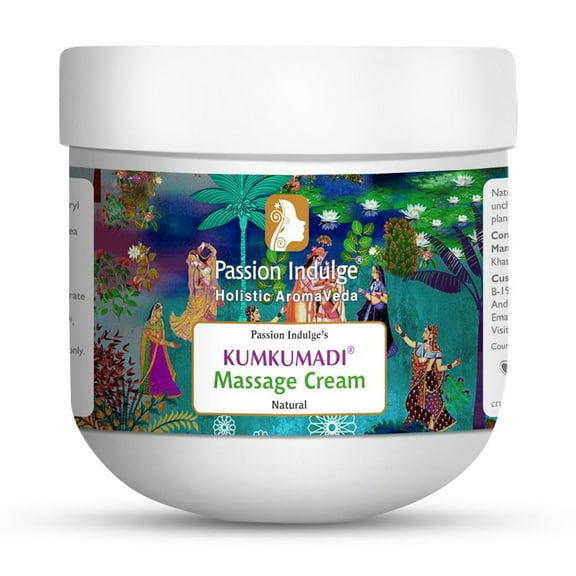 Passion Indulge Kumkumadi Tailam Face Massage Cream-200 gm by Passion Indulge, Cream for Glowing Skin, for all skin type, Reduce dark circle & Pigmentation