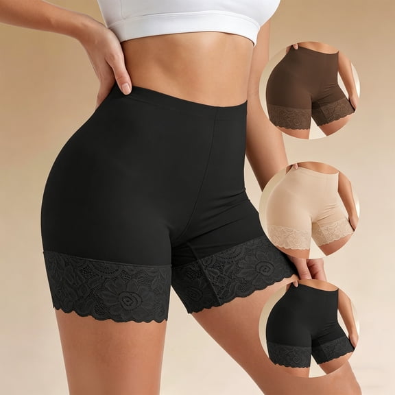 Slip Shorts For Under Dresses Lace Women Underwear Anti Chafing Boyshort
