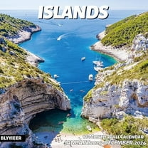 2026 Wall Calendar,Islands Monthly Wall Calendar, 12" x 24" Open,Family Planner Calendar,Home & Office Organizer,Hangable