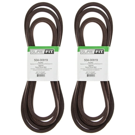 SureFit Deck Drive Belt 795781 Hustler 60" Rear Discharge Deck XR7 Super Z 2PK