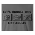 thumbnail image 3 of 9 Crowns Tees Rock Paper Scissors Funny Sarcastic T-Shirt (Handle Unisex Metal, Small), 3 of 3