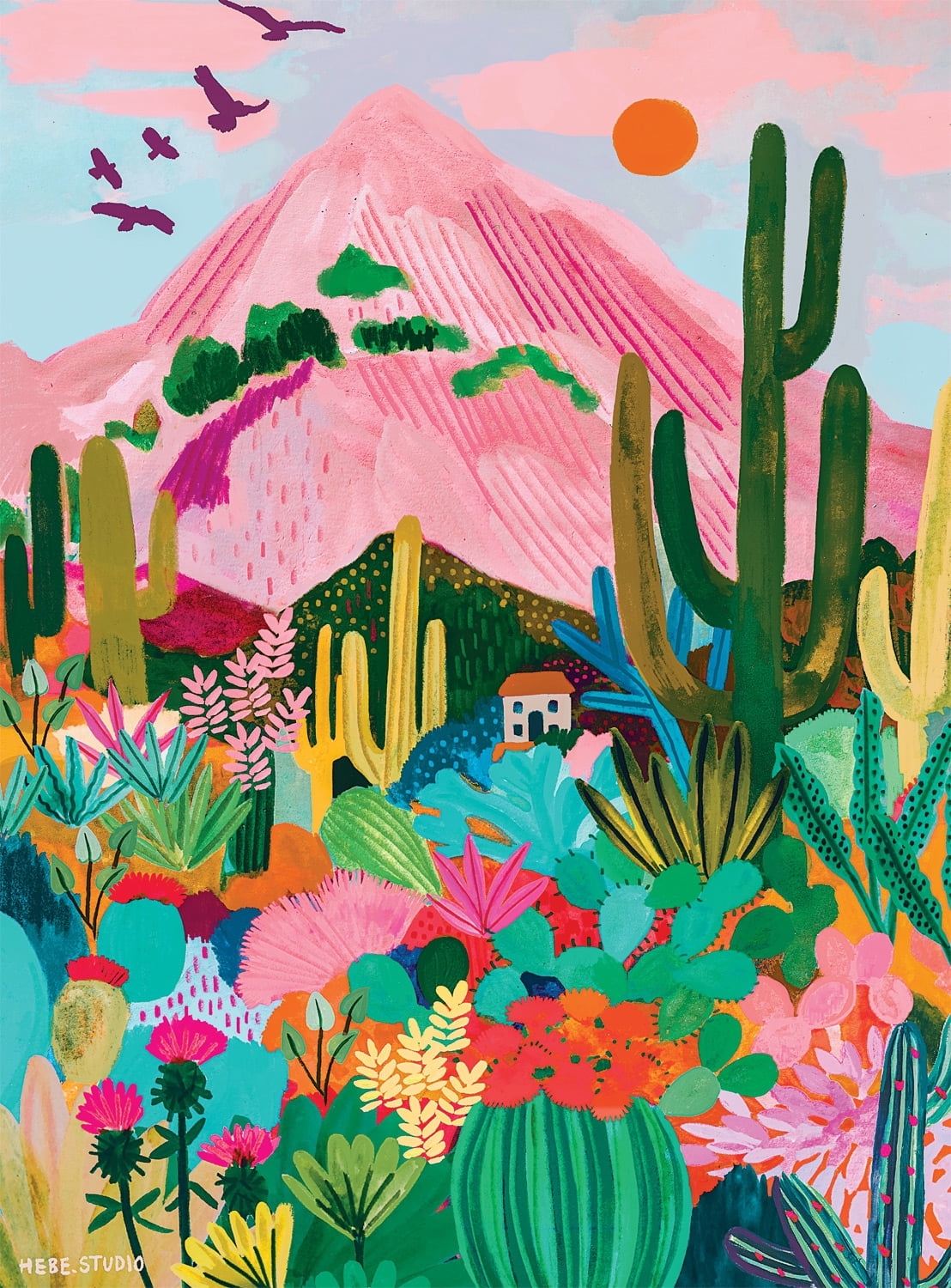 Buffalo Games 1000-Piece Cactus Mountain AZ Interlocking Jigsaw Puzzle for Adults Ages 14+